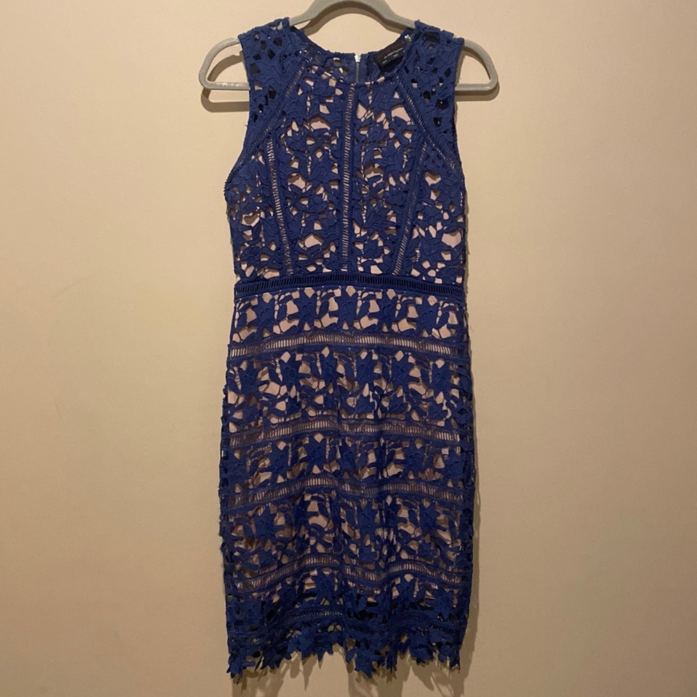 Lace overlay formal dress